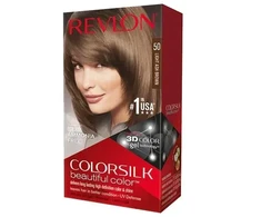 Revlon, Colorsilk, ilgalaikiai plaukų dažai, 50 šviesiai peleninis rudas, 130 ml