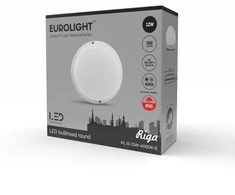 Sieninis šviestuvas Rygos apvalus LED apšvietimas 12W 4000K IP65 Eurolight