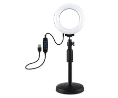 Žiedinė LED lempa su reguliuojamu pagrindu Puluz