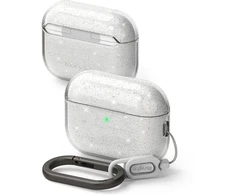 „Ringke AirPods Pro 3“ dėklas, blizgus ir skaidrus