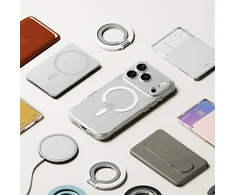 Ringke Fusion Magnetic MagSafe dėklas skirtas Apple iPhone 17 Pro – skaidrus