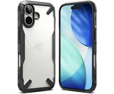 „Ringke Fusion X“ dėklas, skirtas „iPhone 17“ – Juodas