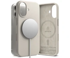 Ringke Silicone Magnetic MagSafe dėklas skirtas Apple iPhone 17 - rusvai gelsvas