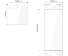 Tech-Protect Glass Fit+ 2 vnt. tempered glass + Tech-Protect Hydro Flex+ 2 vnt. hydrogel filmas for Samsung Galaxy Z Flip 7 / 8