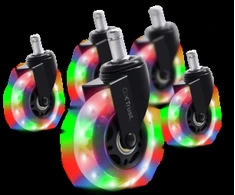 TRUST GXT 701 guminiai LED ratukai kėdėms | Jungtis 11mm