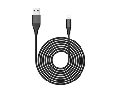 Riversong kabelis Alpha S USB - žaibas 1,0m 2,4A juodas CL32