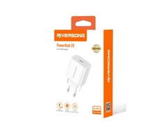 Riversong laidinis įkroviklis PowerKub 20 1x USB-C 20W baltos spalvos AD75