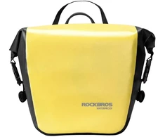 Rockbros AS-003-1Y vandeniui atsparus dviračio krepšys su pečių dirželiu, tvirtinamas priekyje/gale, 10–14 l – geltonas