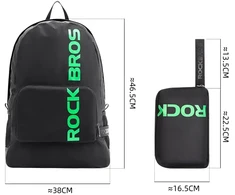 Rockbros H10-BK sportinė sulankstoma kuprinė 18 l - juoda