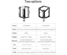 Rockbros K203-BK bicycle pedal set - juodas