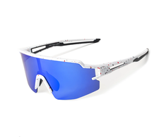 Rockbros Polarized dviratininko akiniai su UV apsauga ir Corrective Insert Mėlyna Lenses – baltos spalvos
