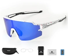 Rockbros Polarized Cycling Glasses with UV Protection and Corrective Insert Mėlyna Lenses - Baltas