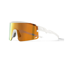 Rockbros Polarized dviratininko akiniai su UV apsauga ir Corrective Insert – baltos spalvos