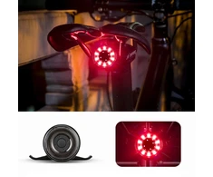 „Rockbros Q1“ galinis dviračio žibintas su 7 spalvų LED blykste + laidas USB-C - USB-A - juodas