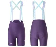 Rockbros YDDK017-1 TVI Women's Cycling Shorts with Bib and Pad Size M - Violetinė