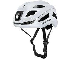 Rockbros ZK-077 Bicycle Helmet with Integrated Multi-Directional Lighting 57-61 cm - Baltas