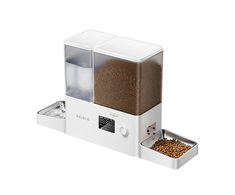 Rojeco 2 in 1 Pet Vanduo Fountain 3.5L & Feeder 5L Button Verson (baltas)