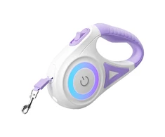 Rojeco Dog automatinis pavadėlis LED 5 m (violetinė)