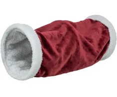 Žaislas katėms - Trixie Xmas tunelis, pliušinis/ėriuko kailio išvaizdos, ø 20 × 50 cm