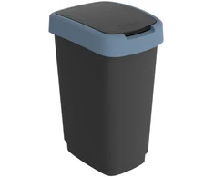 rotho Atkrit.konteiners 25L Twist, juodas/mėlynas