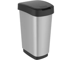 rotho Atliekų konteineris 25 l, Twist, IML sidabro spalvos