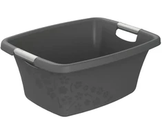 rotho Bļoda 25L kvadrāta Flowers, pelēka