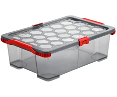 Dėžė su dangčiu Evo Total Rotho 59x39.5x18.5cm/30L permatoma/pilka