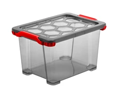Dėžė su dangčiu Evo Total Rotho 39.3x28.3x23cm/15L permatoma/pilka