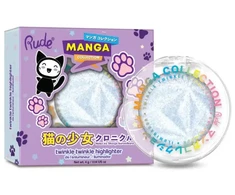 Rude Cosmetics Twinkle Twinkle Illuminating Highlighter Palette Neko-Chan's Paws, 4 g