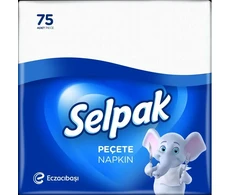 Servetėlės SELPAK Classic, baltos, 30x30cm, 2 sluoksnių, 75 vnt.