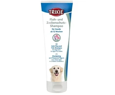 Šampūns pret parazītiem suņiem : Trixie Flea and tick Šampūnas, 250 ml. ar maggozas ekstraktu.