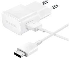 Samsung EP-TA200EWE kelioninis įkroviklis | 15 W | USB-C | su USB-C į USB-C kabeliu | balta (OEM)