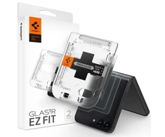 „Spigen Glass tR EZ Fit“ skaidrus dėklas, 2 vnt. pakuotėje – „Samsung Galaxy Z Flip5“.