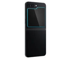 „Spigen Glass tR EZ Fit“ skaidrus dėklas, 2 vnt. pakuotėje – „Samsung Galaxy Z Flip5“.