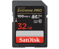 SanDisk Extreme PRO 32 GB SDHC atminties kortelė + 2 metai RescuePRO Deluxe iki 100 MB/s ir 90 MB/s skaitymo / rašymo greitis, UHS-I, 10 klasė, U3, V30