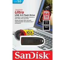 „SanDisk“ laikmena 64 GB USB 3.0 „Cruzer Ultra“.