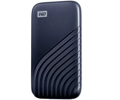 Sandisk WD 1TB My Passport SSD – nešiojamas SSD, iki 1050 MB/s skaitymo ir iki 1000 MB/s rašymo greitis, USB 3.2 Gen 2 – vidurnakčio mėlyna