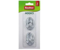 Sauber Hooks 2gb 3x4,7cm oval sidabrinis