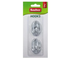 Sauber Kabliukai 2vnt 3x4,7cm, ovalios sidabras