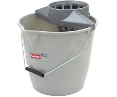Sauber Round bucket 12L with push-button and metal handle