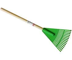 Sauber Small rake with wooden handle žalias 19cm