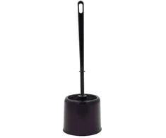 Sauber Toilet brush with holder, juodas
