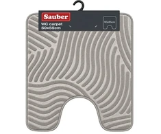 Sauber WC paklājs 50x55cm gaiši pelēks/sudrabains
