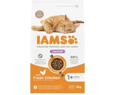 IAMS Hairball Control sausas maistas katėms su vištiena, 3kg