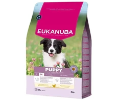 Eukanuba Life Care Puppy Medium sausas maistas vidutinių veislių šuniukams su vištiena, 3kg