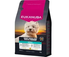 Sausas ėdalas šunims - Eukanuba suaugusiems vakarų aukštumų baltajam terjierui su vištiena 3kg