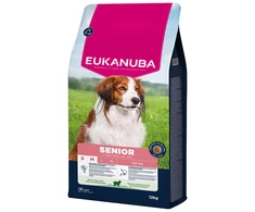 Eukanuba Life Care sausas pašaras mažų ir vidutinių veislių senyviems šunims su ėriena ir ryžiais, S/M, 12 kg