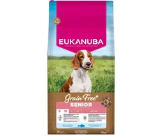 Sausa barība suņiem - Eukanuba Senior Small &amp; Medium, begrūdis, ocean fish 12 kg