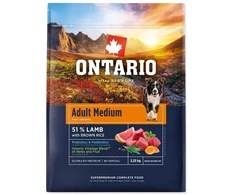 Ontario Adult Medium ėriena &amp; Brown ryžiai 2,25kg