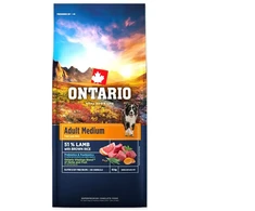 Ontario Adult Medium ėriena &amp; Brown ryžiai 12kg